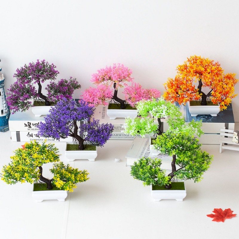 Bonsai Repotting Mat - نباتات بونساي اصطناعية ملونة، ديكورات للمكتب