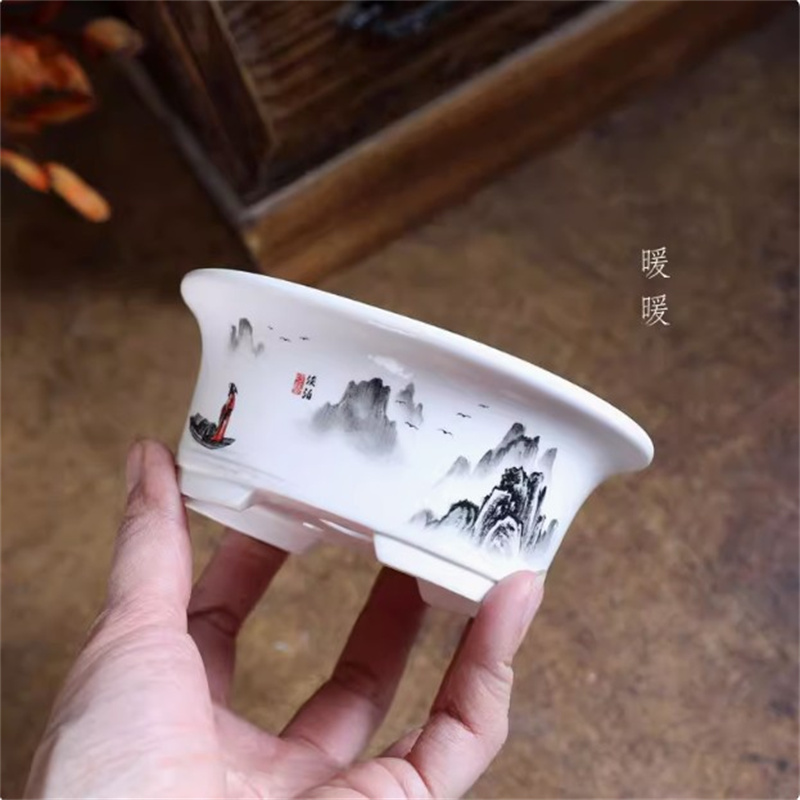 وعاء بونساي بيضاوي أبيض من الب - مراجعة Bonsai Repotting Mat وسعره